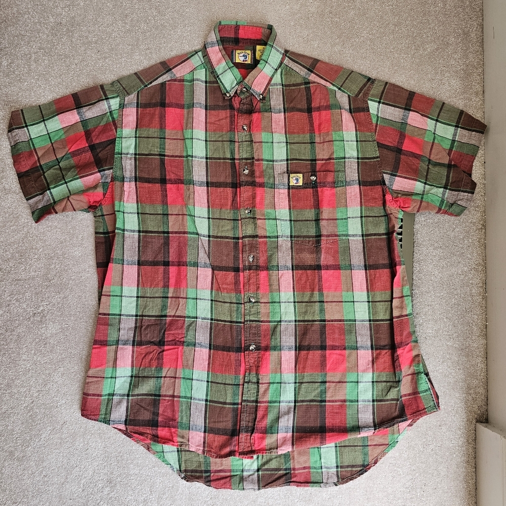 Vintage Duck Head Plaid Button Down Shirt XL 90s